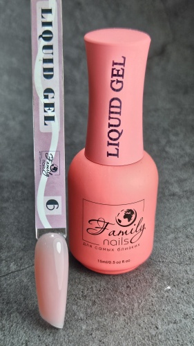 Family nails базовое покрытие Liquid gel №6 камуфлирующее 15 мл