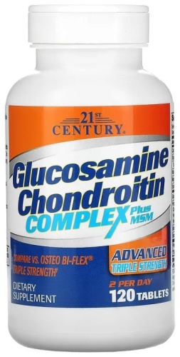 21st Century БАД Glucosamine Chondroitin Complex Plus MSM 120 таблеток