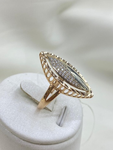 LUXOR JEWELRY ZKE18/5R2/68 размер 18.5 вес 2.68 г золото, фианит