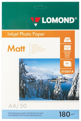 Lomond 0102014 бумага, A4, 50 шт, матовое покрытие