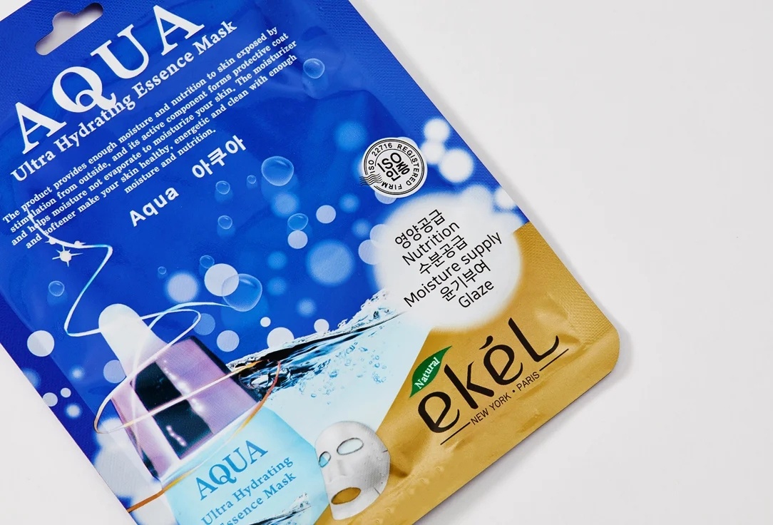 Маска для лица EKEL тканевая Aqua Ultra Hydrating 1 шт, фото 6