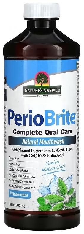 Nature's Answer PerioBrite Wintermint ополаскиватель мятный 480 мл