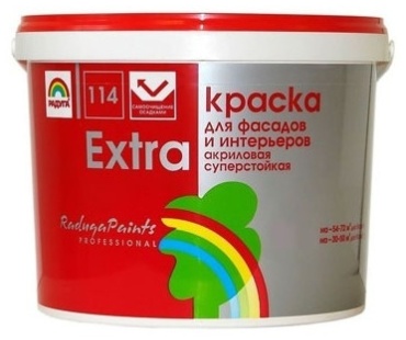 РАДУГА акриловая 114 Extra A 0.9 л, белый