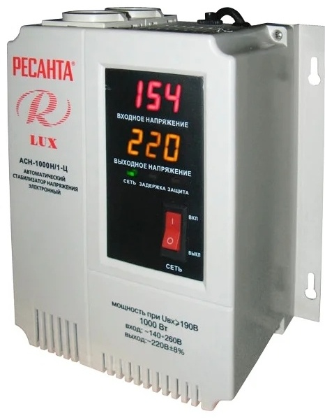 Стабилизатор напряжения Ресанта LUX АСН-1000Н/1-Ц