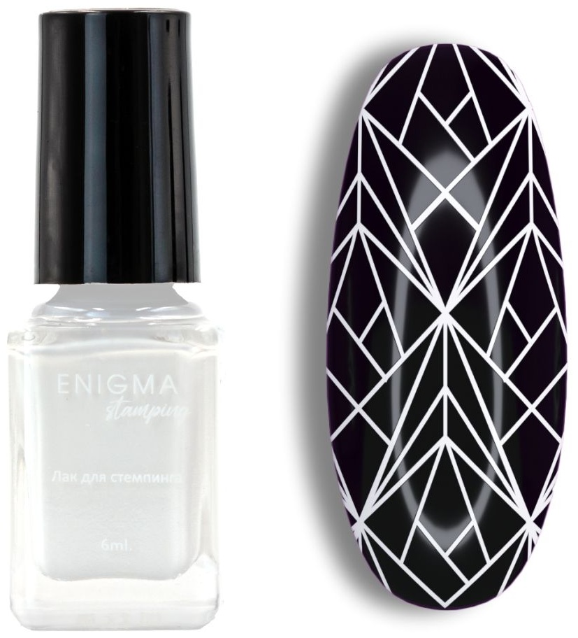 ENIGMA лаки для стемпинга 002 белый 6 мл