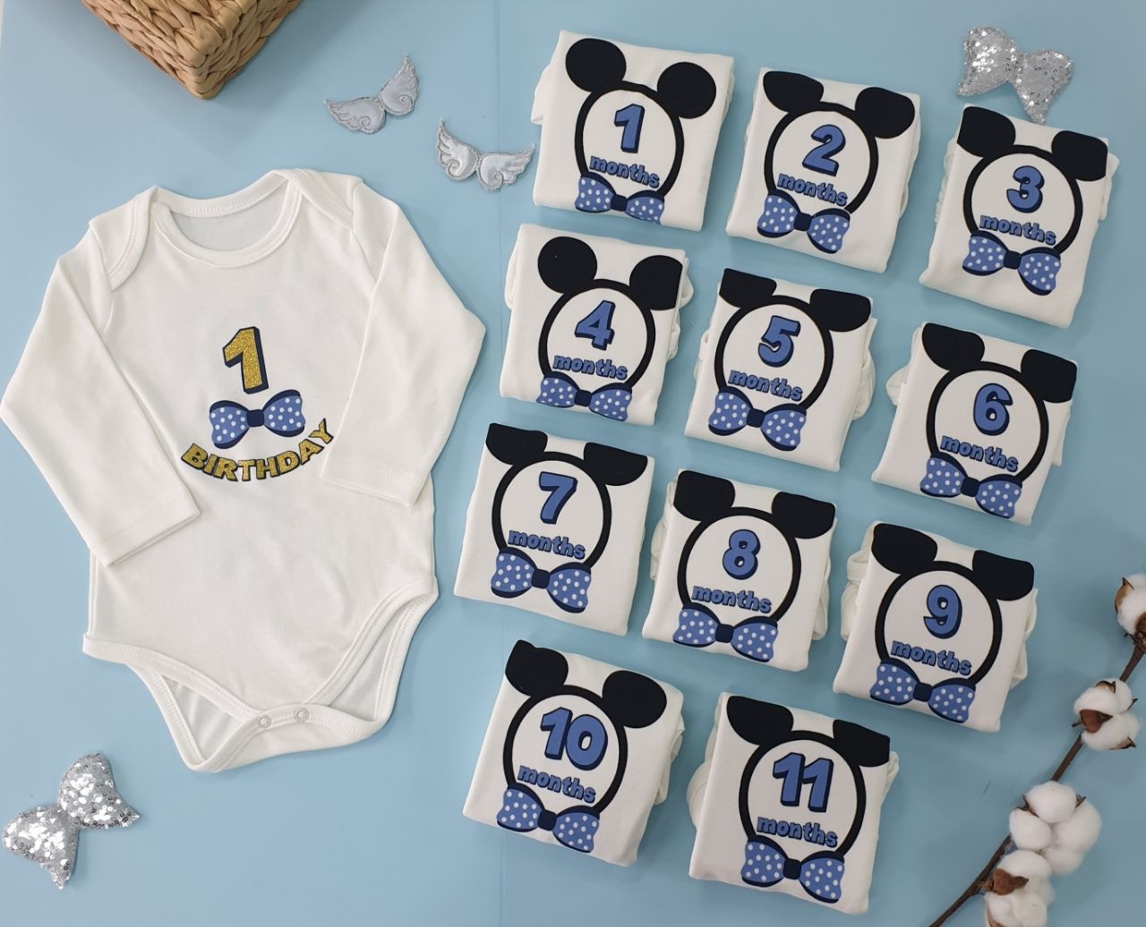 Набор боди Petite Ponpon Baby белый