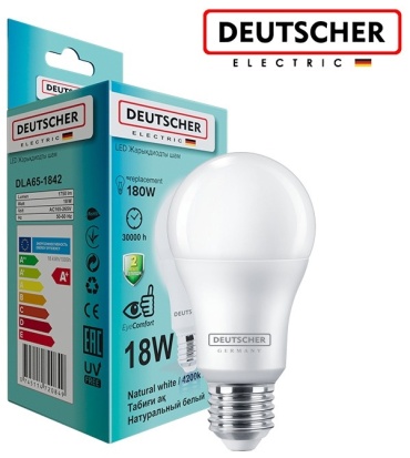 Deutscher 18W E27, светодиодная, холодный белый