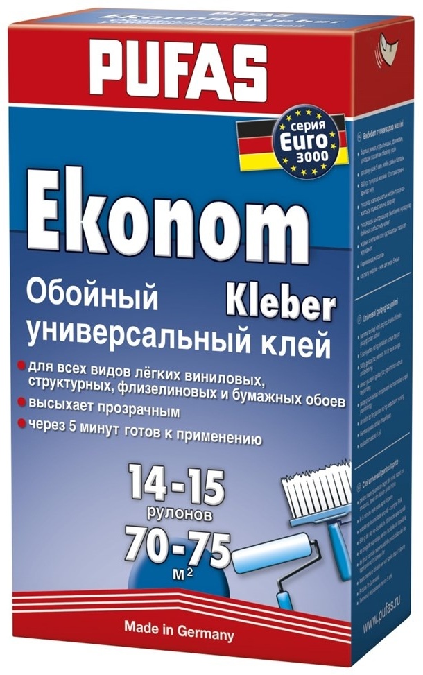 Клей обойный PUFAS Ekonom Kleber универсальный, 500 г