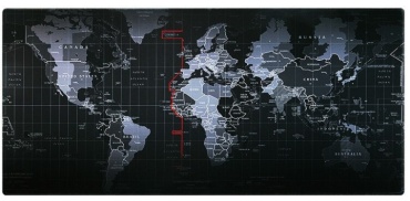 World map 1000x400x3 мм черный