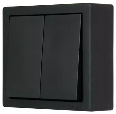 Выключатель клавишный Lezard 752-4200-101, черный