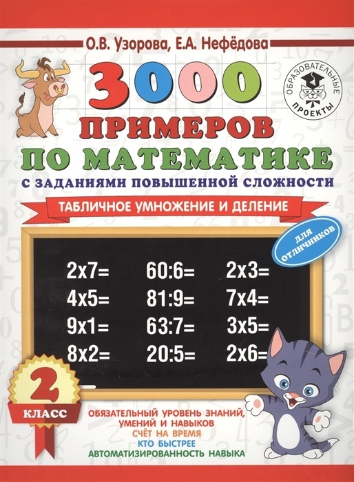 Купить Нефедова Е., Узорова О.: 3000 примеров по мат 2кл Табл умн и дел ...