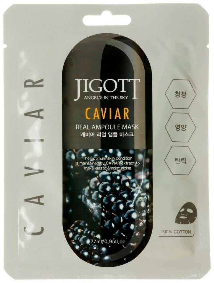 Маска для лица JIGOTT тканевая Caviar 1 шт