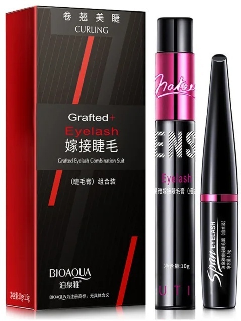 Тушь для ресниц Bioaqua Silk Maskara Lengthening 2 в 1 для объема, удлиняющая черный