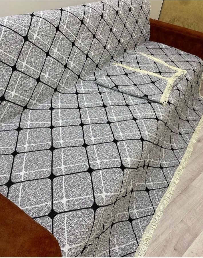 Home Collection набор накидок для дивана 555444 серый 180x150 - 2 шт, 180х220 - 1 шт