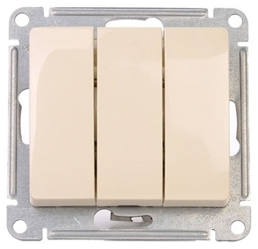 Выключатель клавишный Schneider Electric GLOSSA, бежевый
