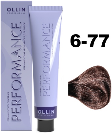 Ollin Professional Performance 6/77 темно-русый интенсивно-коричневый крем-краска 60 мл