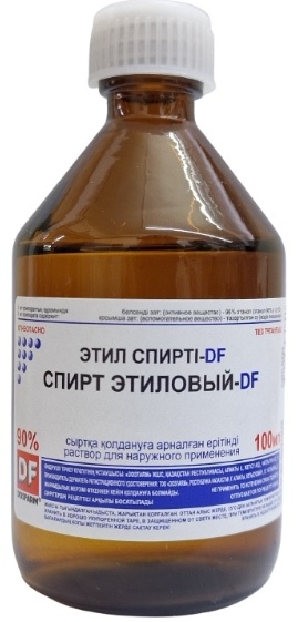 Спирт этиловый DF раствор 90% 100 мл