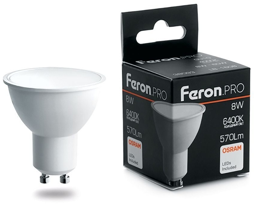 Feron 8W G5.3, светодиодная, дневной белый