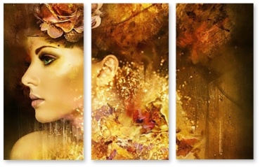 Seven Art 1756 Девушка осень 150x98 см
