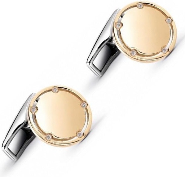 Запонки Damiani 20062815 вес 6.6 золото, бриллиант