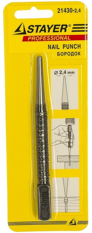 Бородок STAYER 143x2.4 мм, 1 шт. арт. 21430-2.4