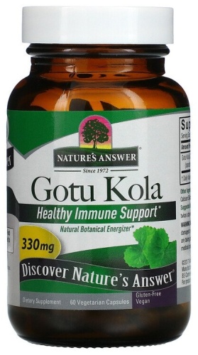 Nature's Answer БАД Gotu Kola Healthy Immune Support 330 мг 60 капсул