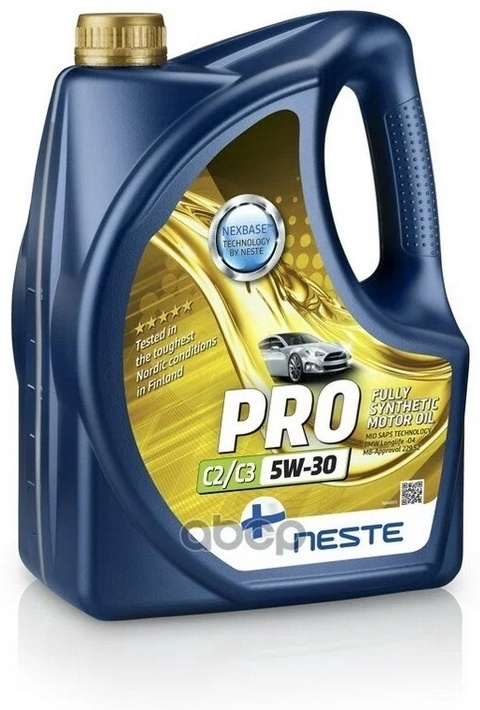 Купить Моторное масло синтетическое NESTE Pro C2C3 5W-30 5W-30 4 л в ...