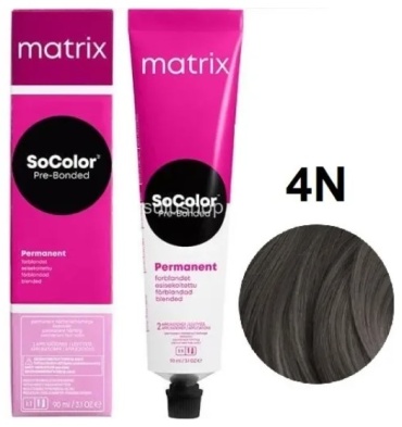 MATRIX SoColor Pre-Bonded 4N шатен крем-краска 90 мл