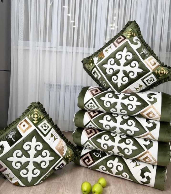 Комплект корпе с подушками 220x80, вата, хаки