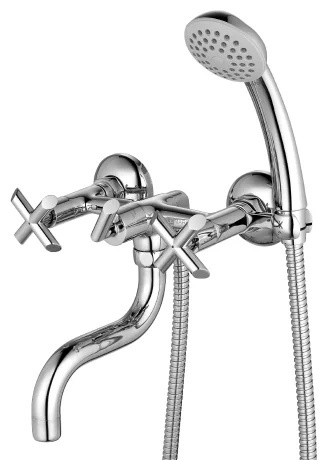 Смеситель для ванны с душем Lemark Practica LM7512C, двухзахватный