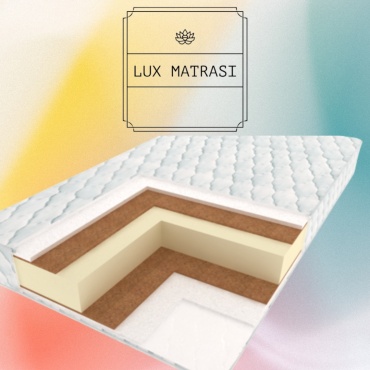 Матрас LUX MATRASI Пена 4 кокоса 2 латекса 40 см, 95x180x40 см