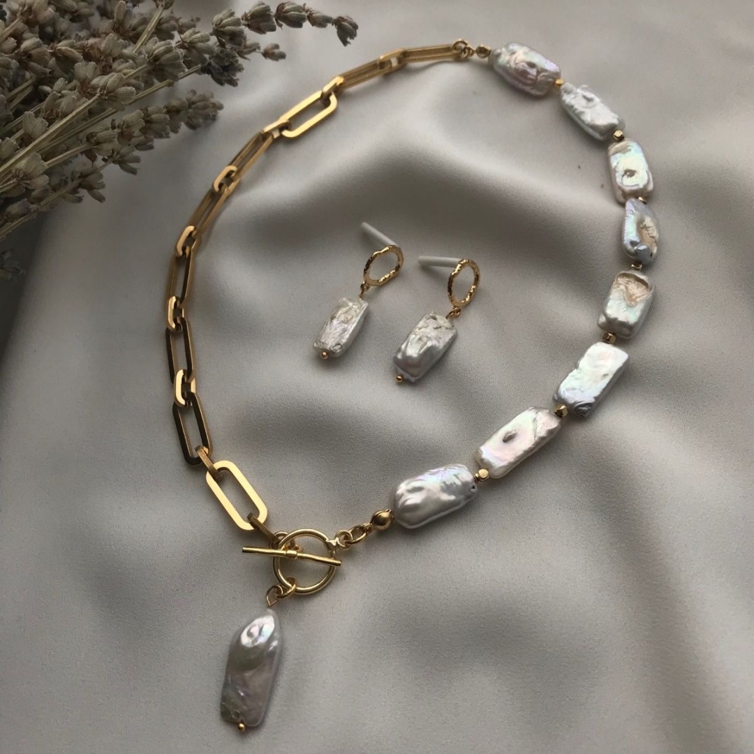 AINUSHA jewellery латунь, жемчуг