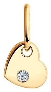 Подвеска Diamant 51-130-01132-1 вес 0.36 г золото, фианит