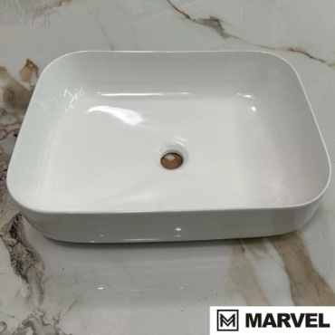 Раковина Marvel MR-R-8351W накладная прямоугольная 50х40 см, фаянс