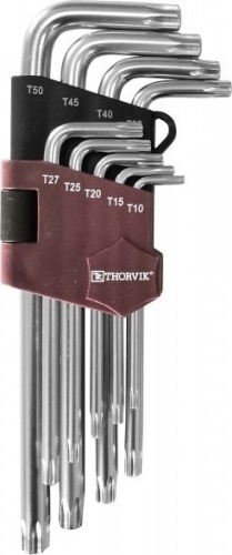 Шестигранный ключ Г-образный Thorvik арт.TTK9S, 9 шт
