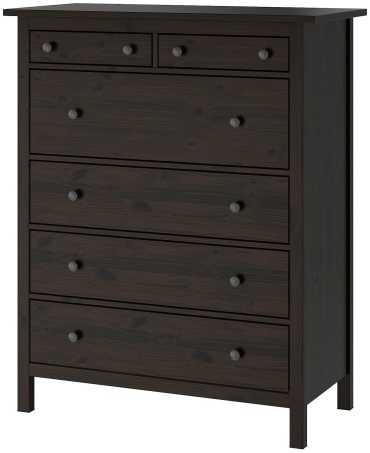 Комод IKEA Хемнэс/КЫМОР/ЭВАНС, 108x50x131 см, черный