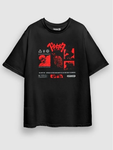 Футболка Nakama Оверсайз Футболка Berserk черный