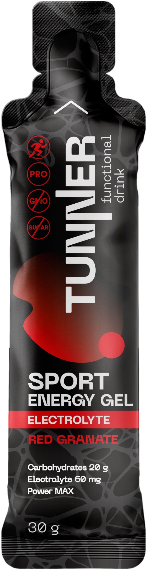 TUNNER энергетический гель Energy Gel Electrolyte Гранат 30 мл