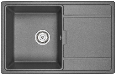 Кухонная мойка GRANULA 7804 78х50х20 см, кварцевый песок, тон графитовый