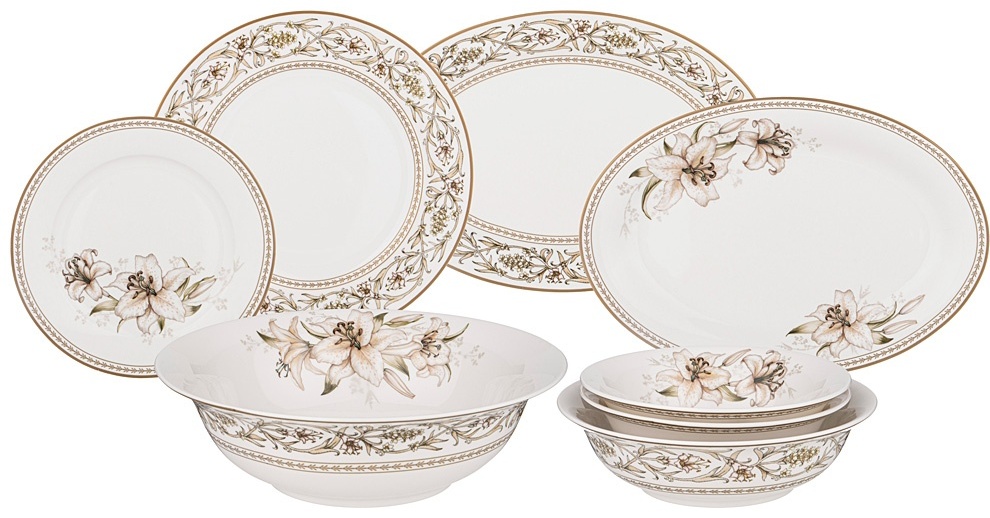 Сервиз на 6 персон Lefard England Collection , предметов: 23, столовый, фарфор