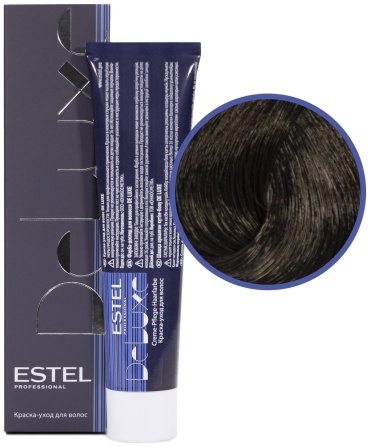 ESTEL PROFESSIONAL DeLuxe 4/0 крем-краска 60 мл