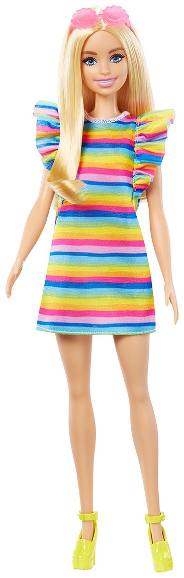 Купить Кукла-модель BARBIE Барби в радужном платье HJR960, 29 см в ...