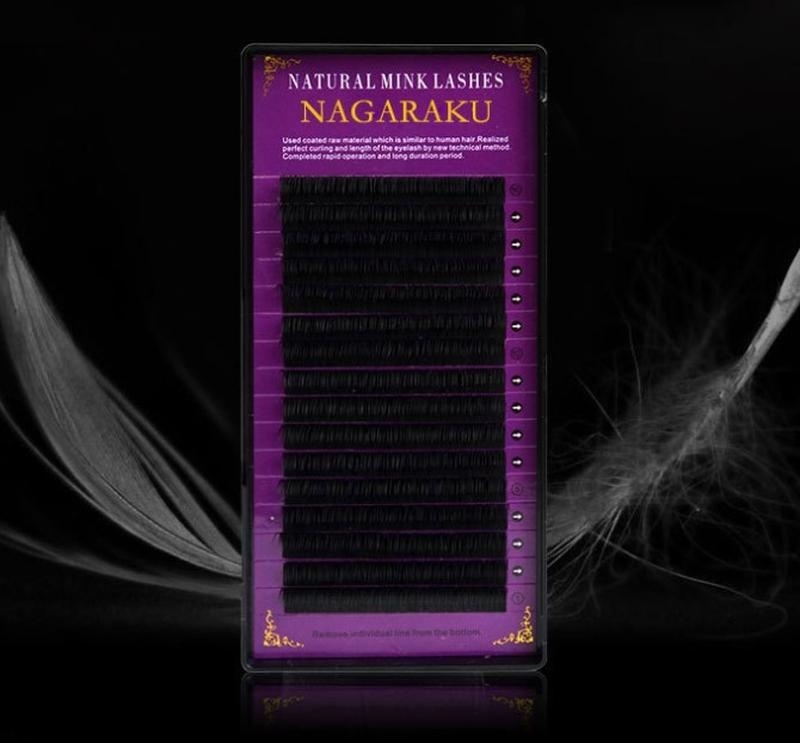 NAGARAKU единичные D 0.10 мм черный mix 8-14 мм