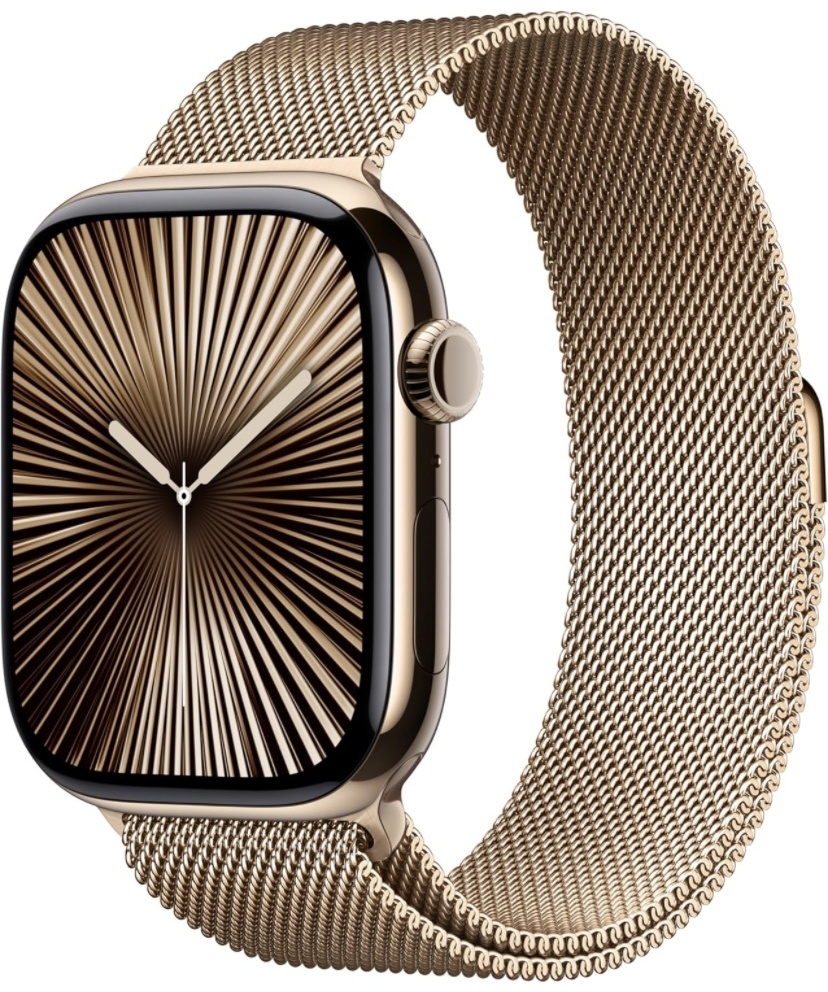 Купить Смарт-часы Apple Watch Series 10 Titanium S/M 46 мм золотистый в ...