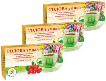 Фитоцентр Гордеева фито-чай Голова умная. 3шт 50