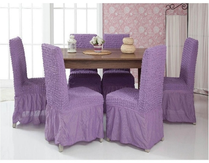 Ayat Textile чехол для стула 102232611 фиолетовый 50x60x50 см