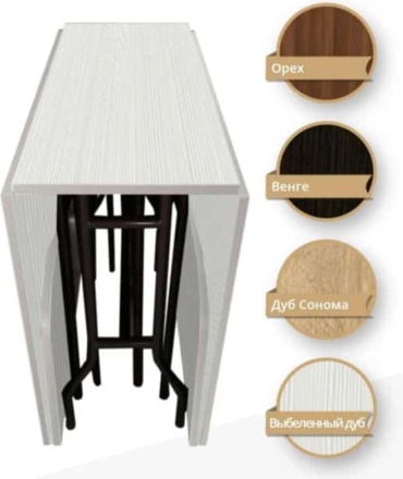 Стол-книжка 5455, 180х90x78 см, ЛДСП, белый