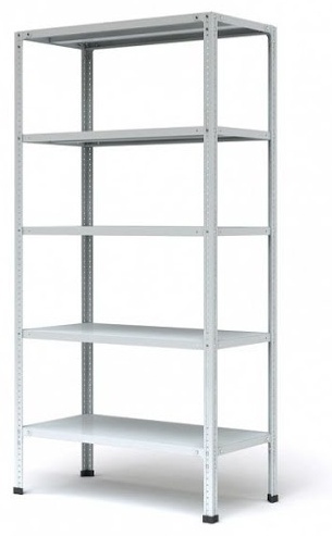 Стеллаж складской Пакс-Металл 100x50x200 см, полок 5 шт
