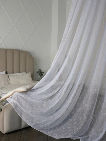 Тюль Rozabella 500x297 см 1 шт, лен, тюль, белый