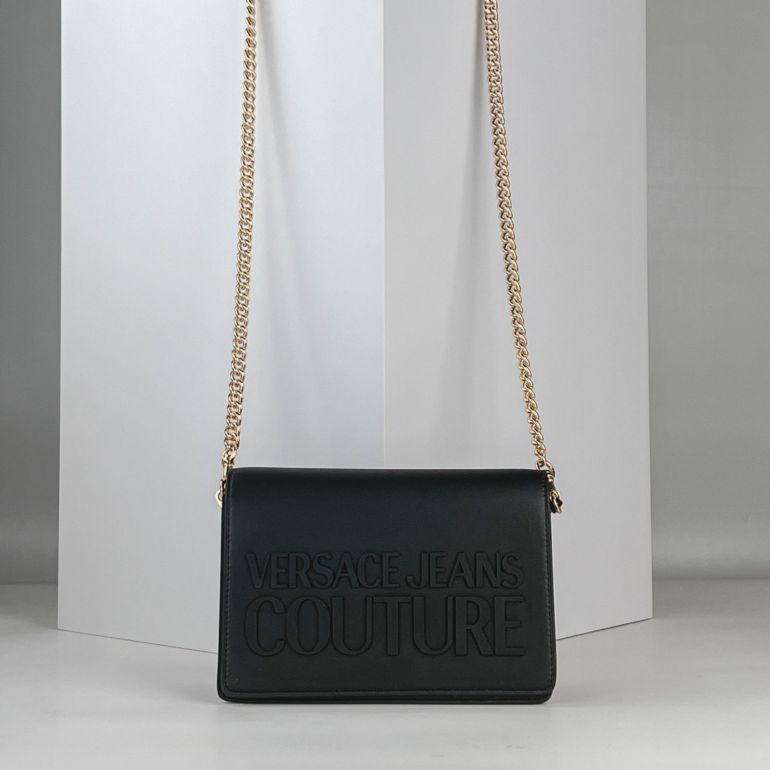 Сумка кросс-боди Versace экокожа черный